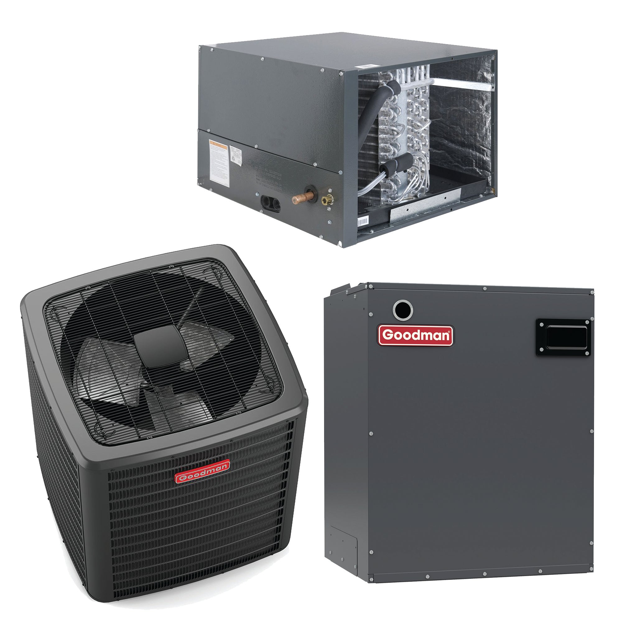 Goodman 3.5 Ton 15.2 SEER2 R-32 Air Conditioning Horizontal System (1,600 CFM)