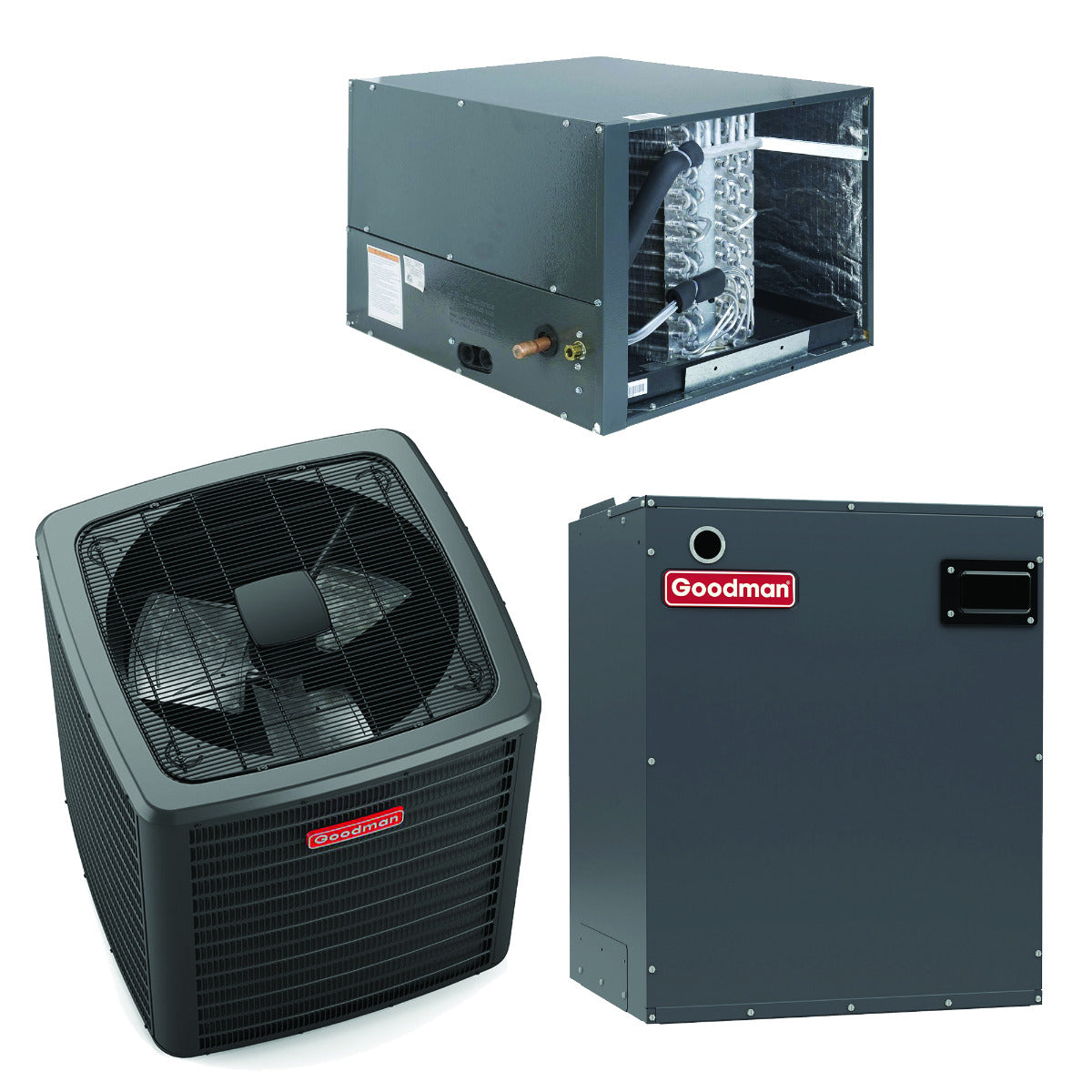 Goodman 1.5 Ton 15.2 SEER2 R-32 Air Conditioning Horizontal System (1200 CFM)