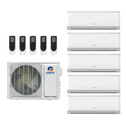 Gree Livo 42,000 Btu 21 SEER2 R-32 5-Zone Ductless Mini Split System - 9K-9K-9K-9K-18K
