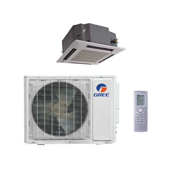 18,000 Btu 16 Seer Gree U-Match Ductless Cassette Single Zone Mini Split Heat Pump System