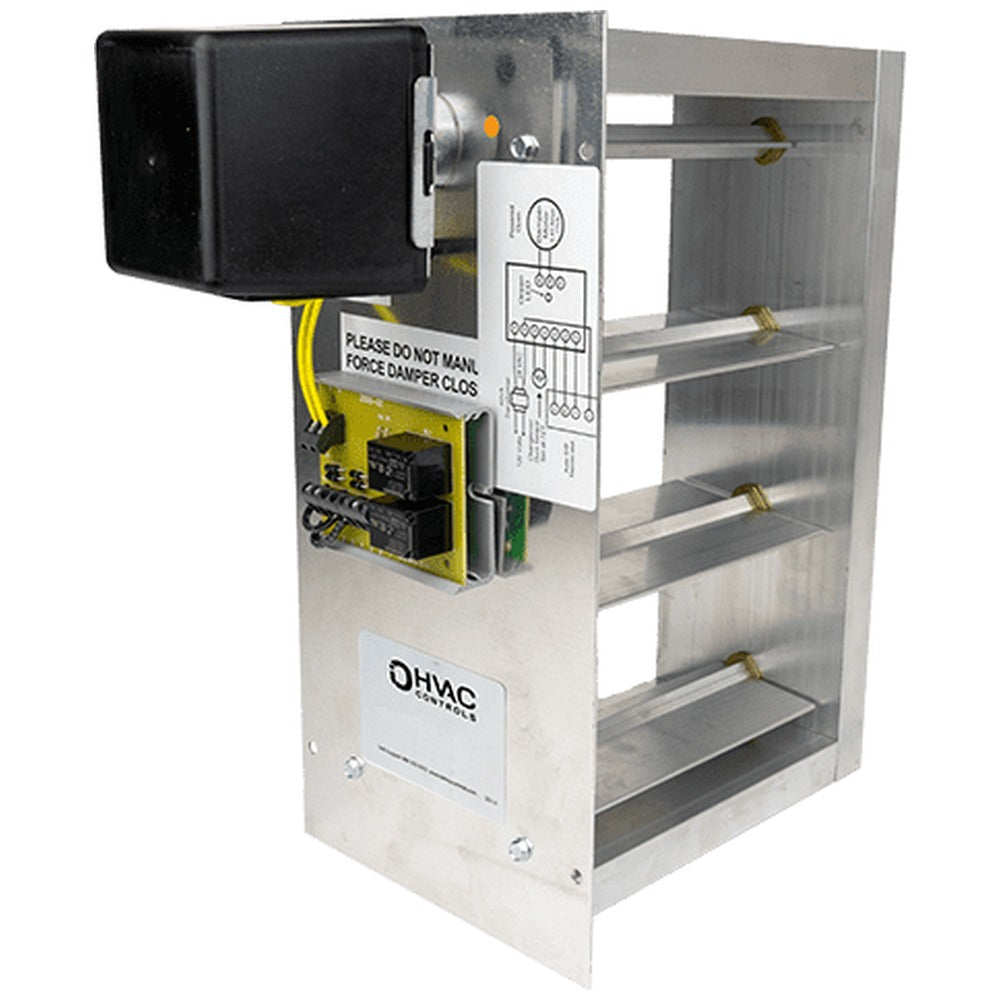 iO HVAC Controls D-Z1 Series Rectangular Zone Damper with Bypass Motor