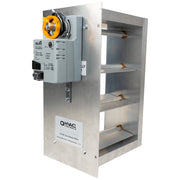 iO HVAC Controls MD Series Rectangular Zone Damper with Bypass Motor