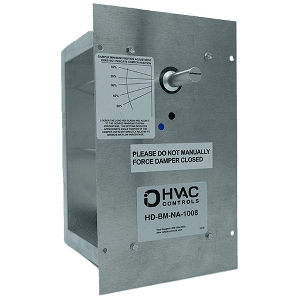 iO HVAC Controls HD-BM-NA Series Rectangular Non-Standard Zone Damper with Bypass Motor