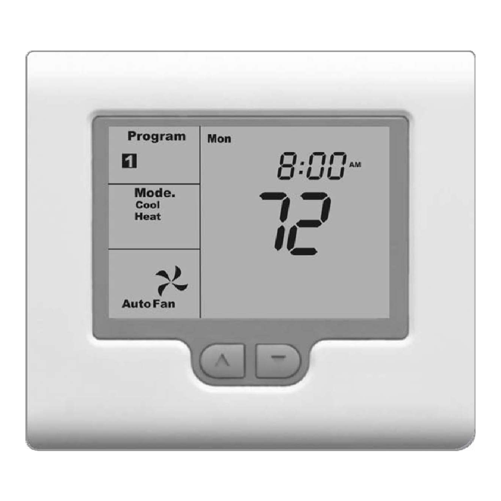 iO HVAC Controls T-32-P2 Universal 7-Day Programmable Thermostat, 3H/2C , Version 2.2