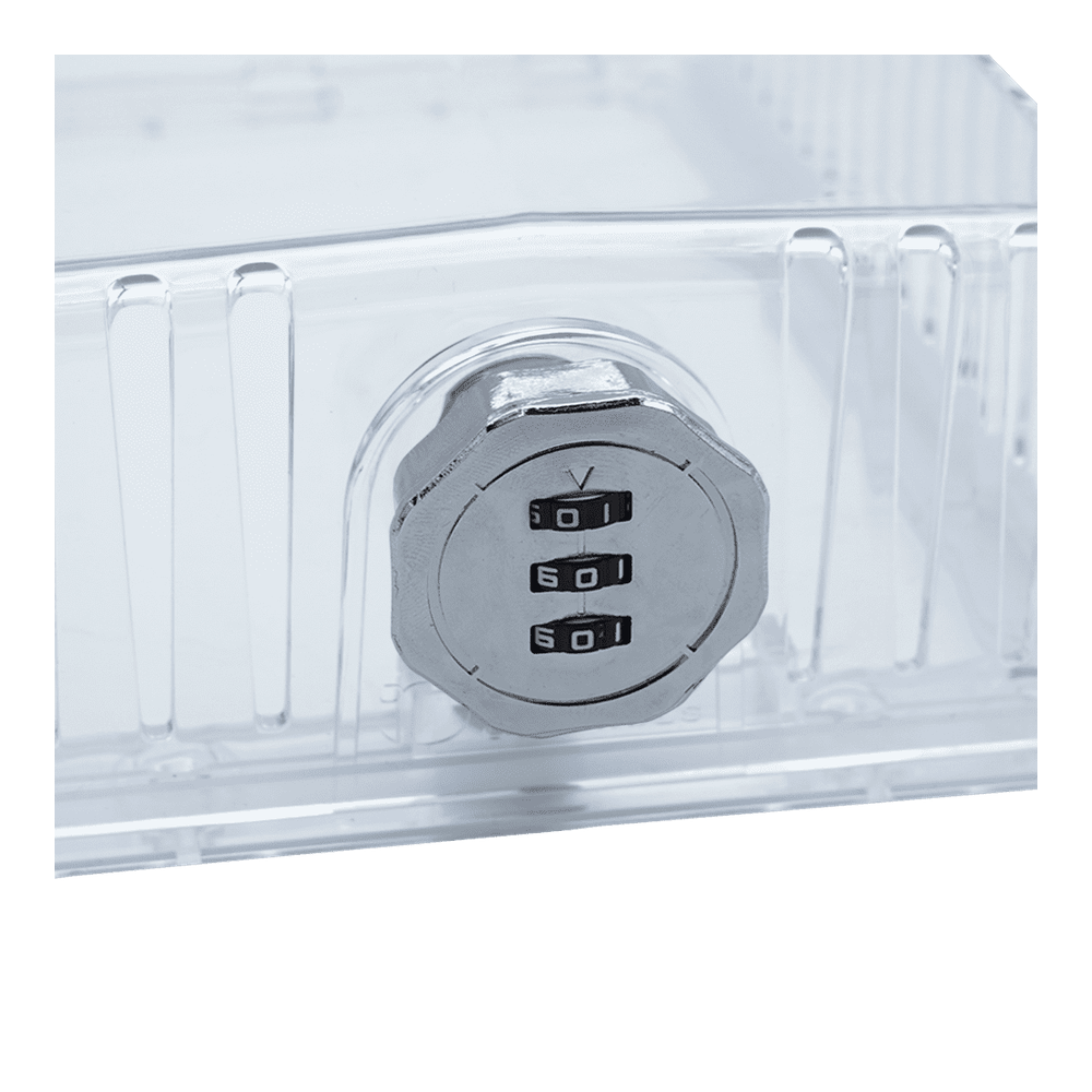 iO HVAC Controls Clear Universal Thermostat Cover Guard With Combination Lock Box, Thermostat Guard For Residential, Hotel, Business, 9" x 5.95" x 2.65"