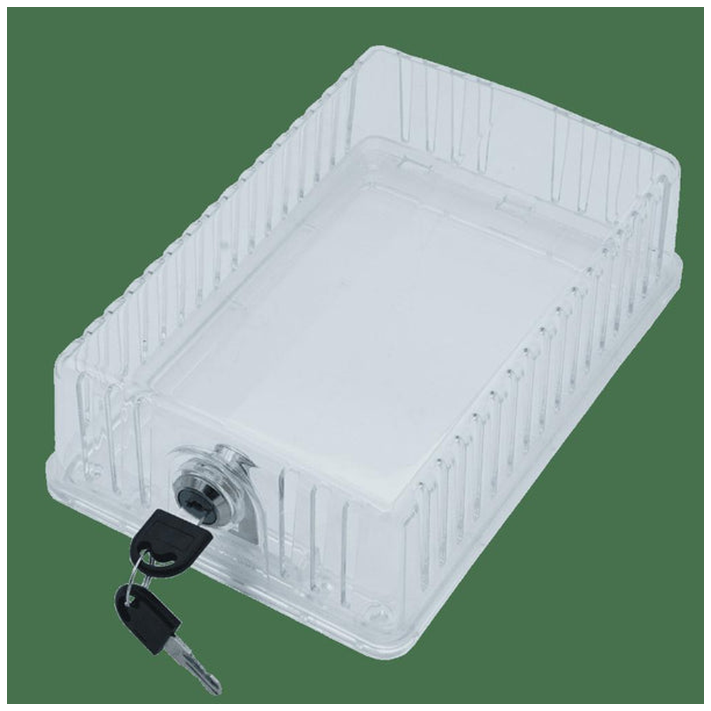 iO HVAC Controls Clear Universal Thermostat Cover Guard With Key Lock Box, Thermostat Guard For Residential, Hotel, Business, 9" x 5.95" x 2.65"