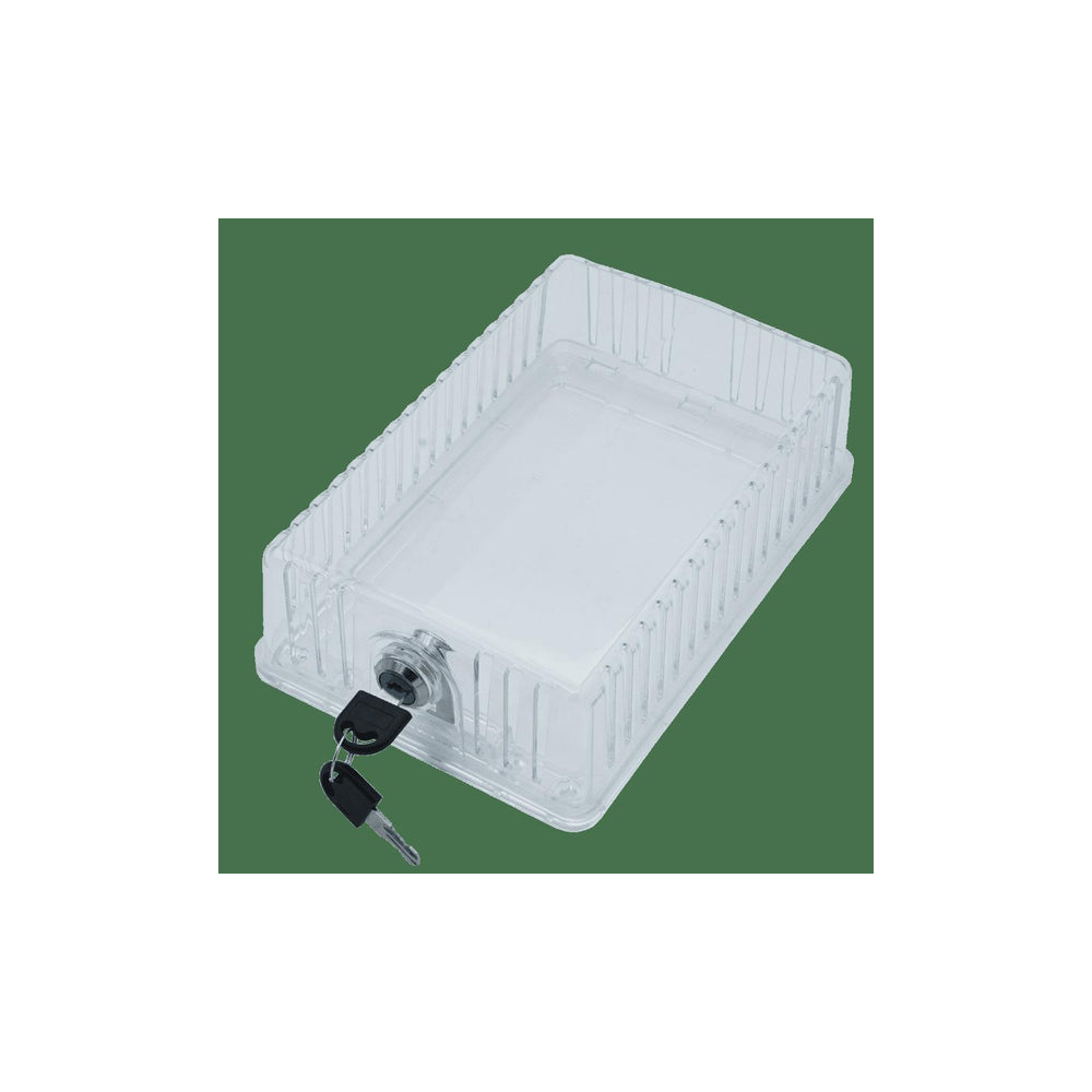 iO HVAC Controls Clear Universal Thermostat Cover Guard With Key Lock Box, Thermostat Guard For Resi