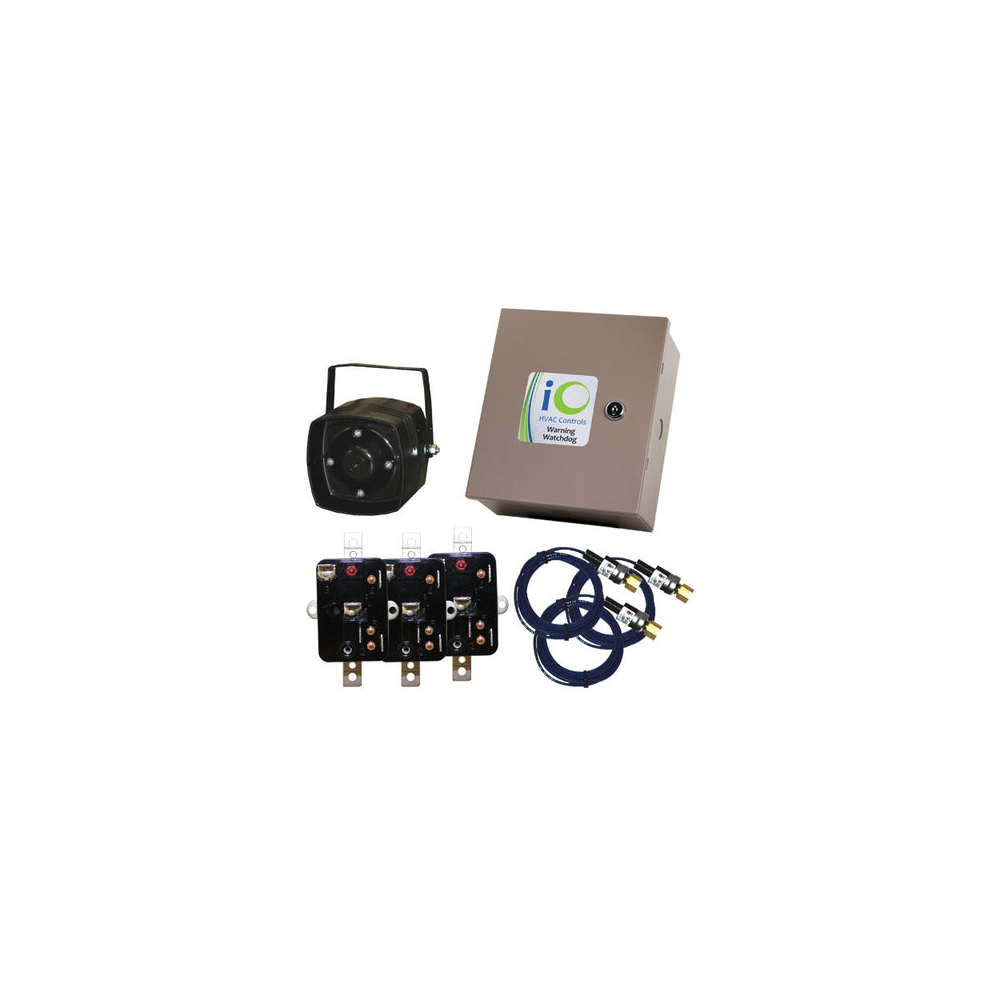 iO HVAC Controls iO-WW3 Warning Watchdog Logic Panel with 3 WW-R-240, 3 WW-PC