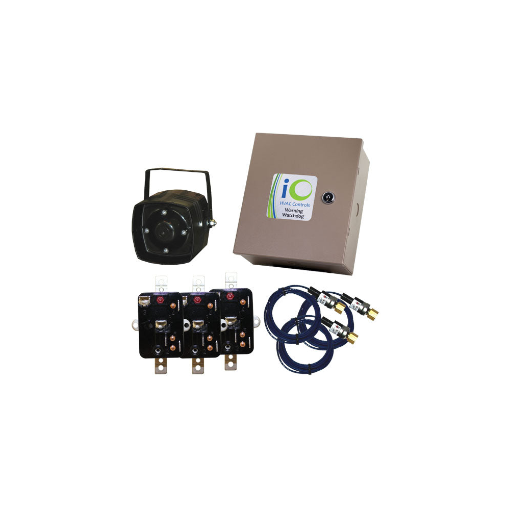 iO HVAC Controls iO-WW3 Warning Watchdog Logic Panel with 3 WW-R-240, 3 WW-PC