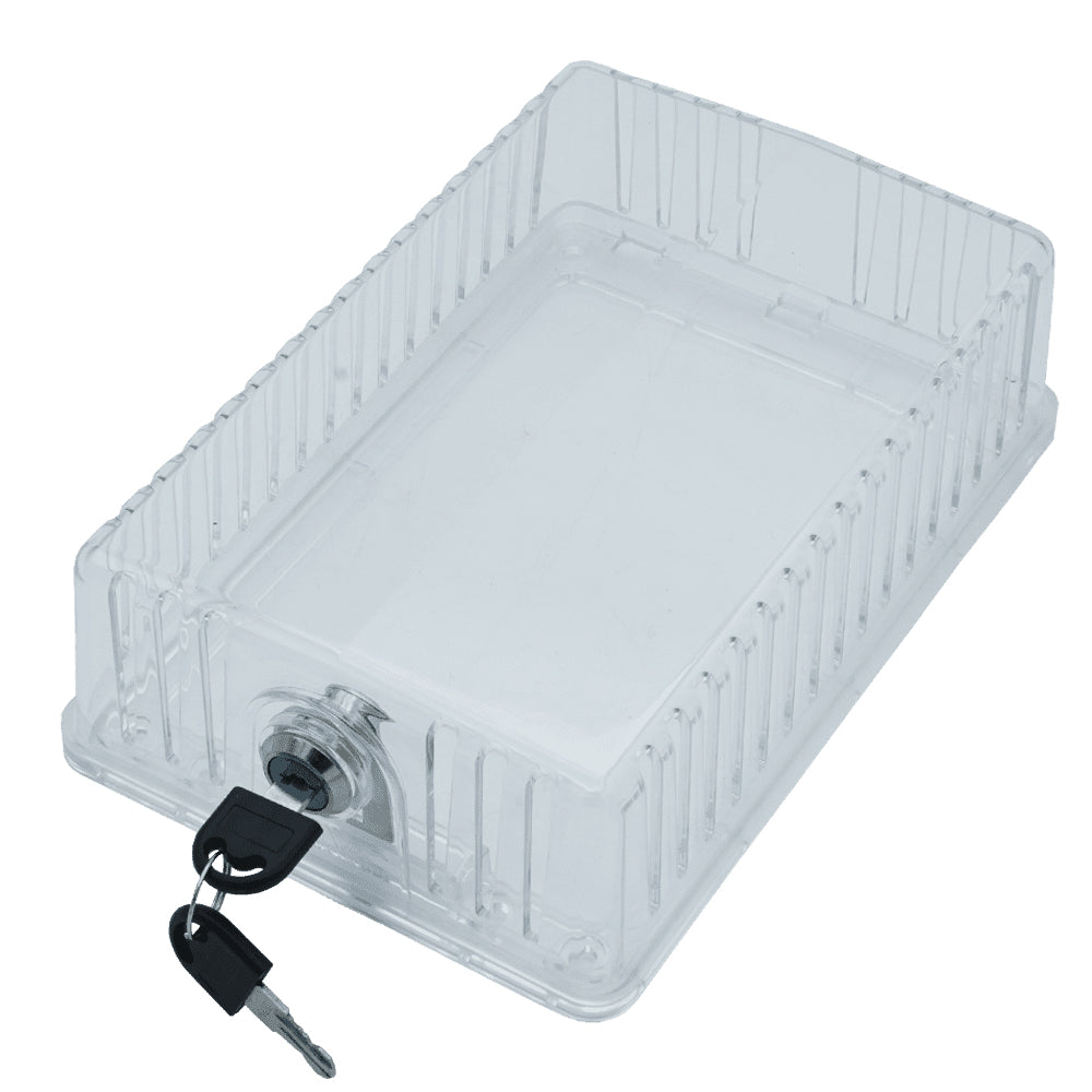 iO HVAC Controls Clear Universal Thermostat Cover Guard With Key Lock Box, Thermostat Guard For Residential, Hotel, Business, 9" x 8.5" x 2.5"