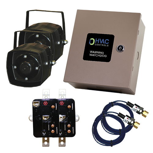 iO HVAC iO-WW2 Warning Watchdog Logic Panel with 2 WW-R-240, 2 WW-PC