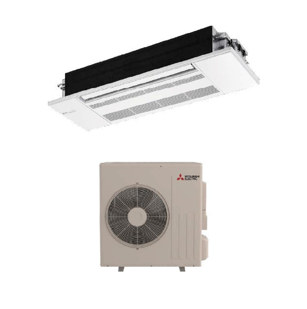 Mitsubishi 12,000 Btu R-454B 20.7 SEER2 Single Zone One-Way Cassette Mini Split Heat Pump System