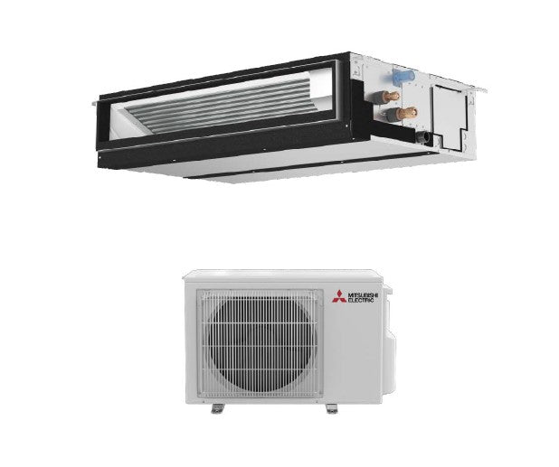 Mitsubishi 15,000 Btu R-454B 18.8 SEER2 Single Zone Concealed Ducted Mini Split Heat Pump System