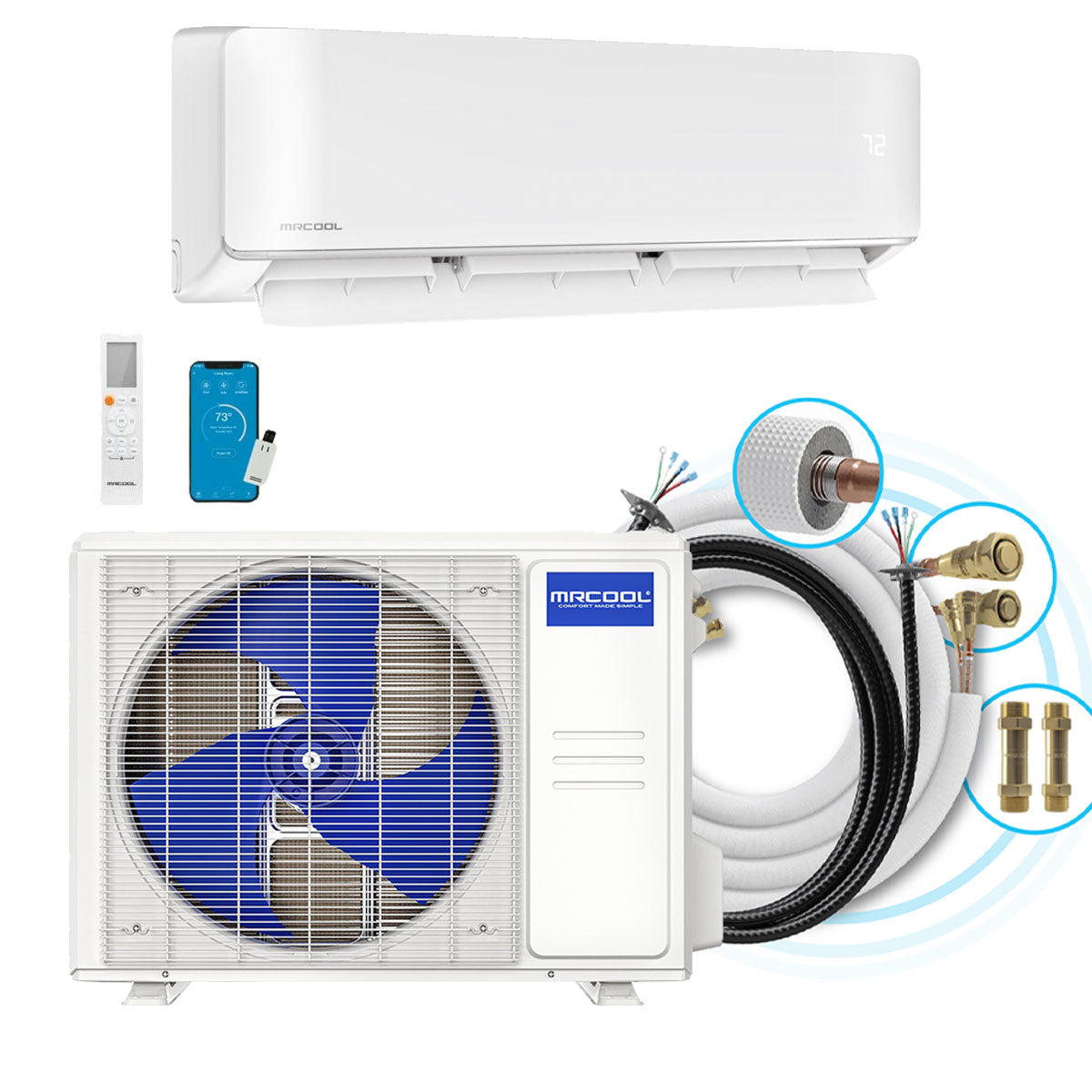 MRCOOL 36,000 Btu 18 SEER2 DIY 5th Gen Single Zone Ductless Mini Split System w/Install Kit - 208/230V