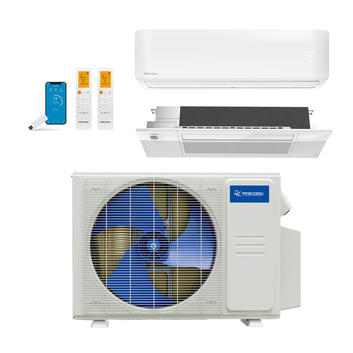 MRCOOL 18,000 Btu 23.9 SEER2 DIY 5th Gen 3-Zone Ducltess Mini Split Heat Pump Condenser (Build-Your-Own System)