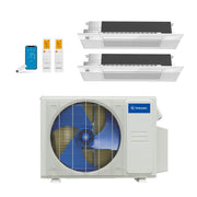 MRCOOL 18,000 Btu 23.9 SEER2 DIY 5th Gen 2-Zone Ducltess Mini Split System with 1-Way Ceiling Cassette - 9K-12K
