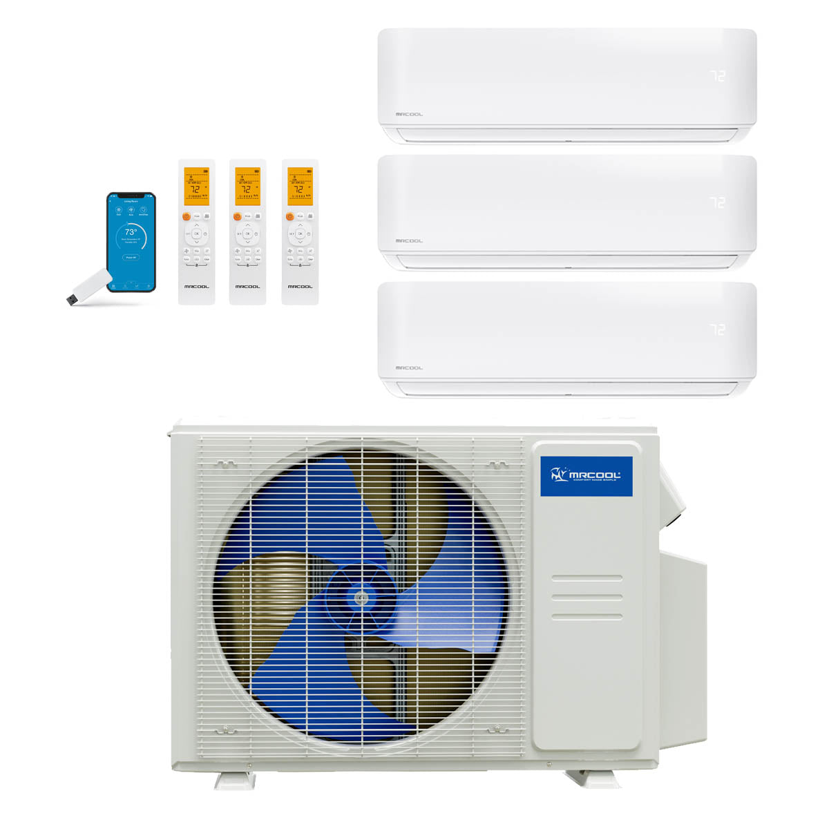 MRCOOL 18,000 Btu 23.9 SEER2 DIY 5th Gen 3-Zone Ductless Mini Split System - 6K-6K-6K
