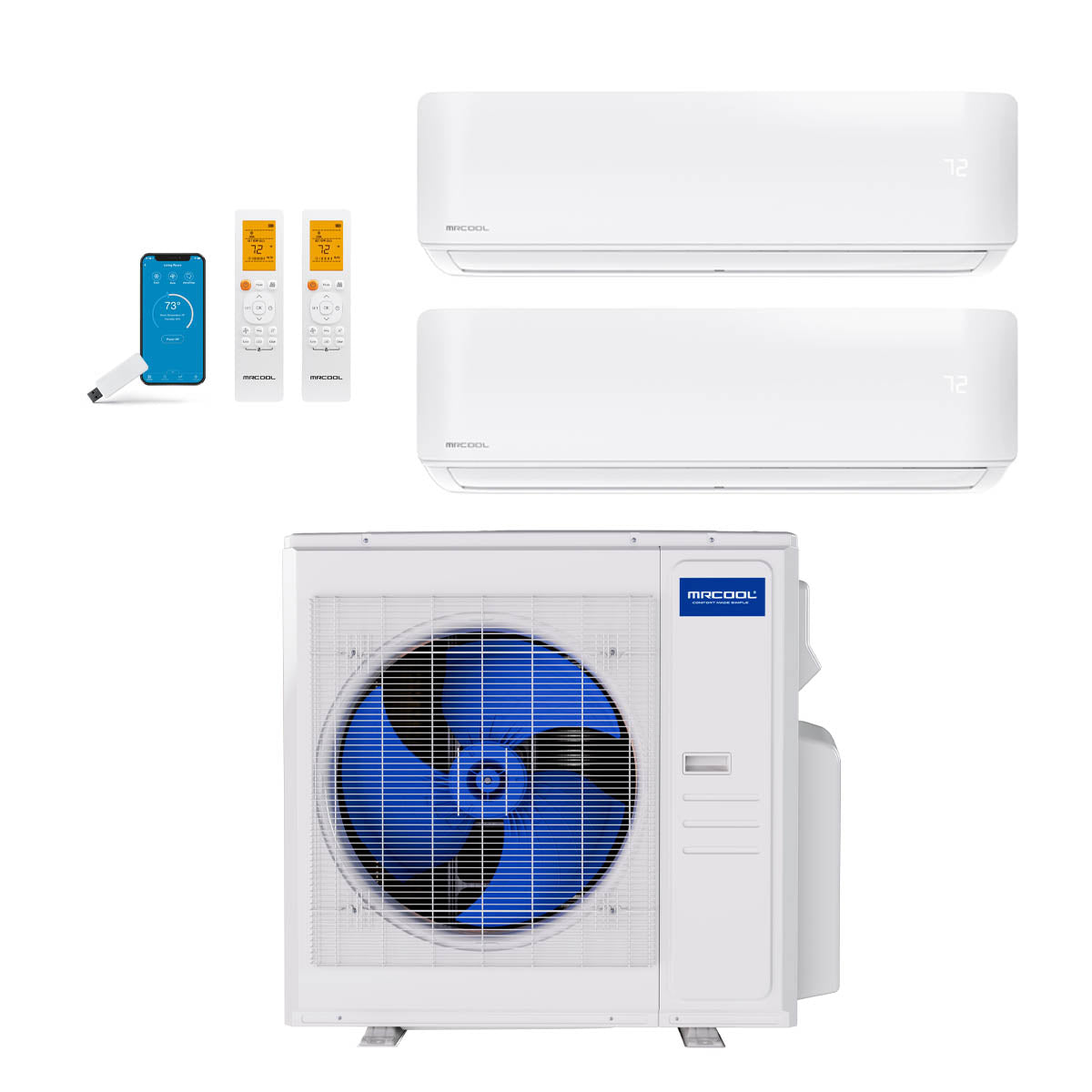 MRCOOL 36,000 Btu 23 SEER2 DIY 5th Gen 2-Zone Ductless Mini Split System - 6K-18K