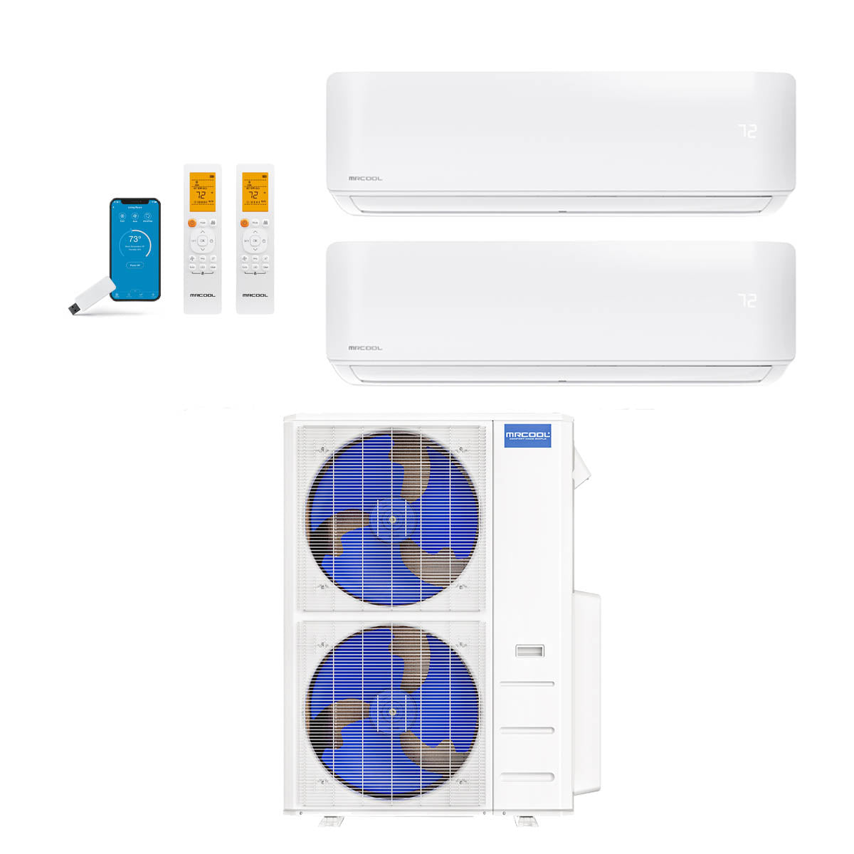 MRCOOL 48,000 Btu 21.8 SEER2 DIY 5th Gen 2-Zone Ductless Mini Split System - 18K-24K