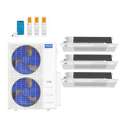 MRCOOL 48,000 Btu 21.8 SEER2 DIY 5th Gen 3-Zone Ductless Mini Split System with 1-Way Ceiling Cassette - 9K-12K-18K
