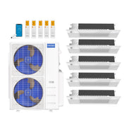 MRCOOL 55,000 Btu 22 SEER2 DIY 5th Gen 5-Zone Ductless Mini Split System with 1-Way Ceiling Cassette - 6K-6K-9K-12K-18K