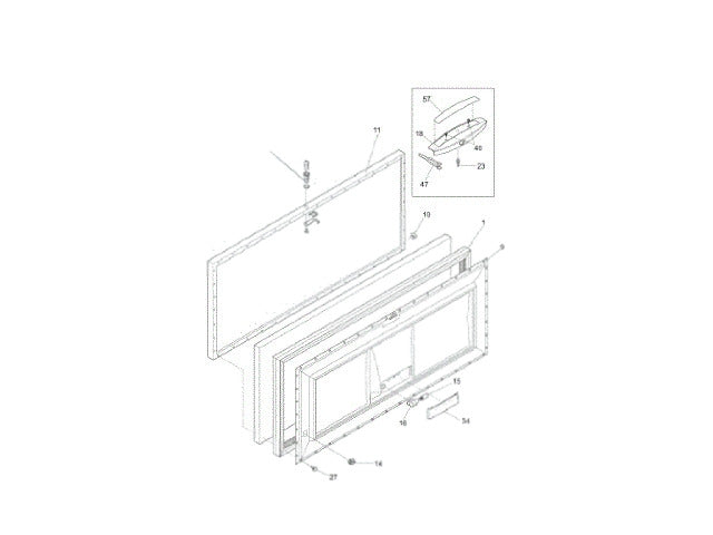 Frigidaire Freezer Lid,white 216129824