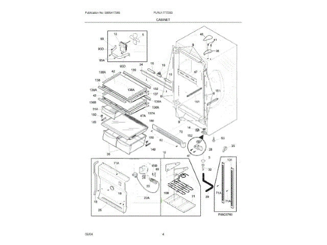 Frigidaire Freezer Bracket 216933700
