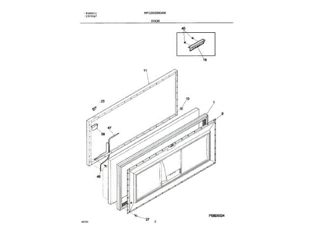 Frigidaire Freezer Panel-Inner Door 216910700