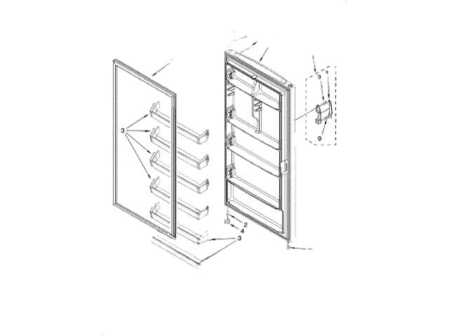 Whirlpool Freezer Door 8210361