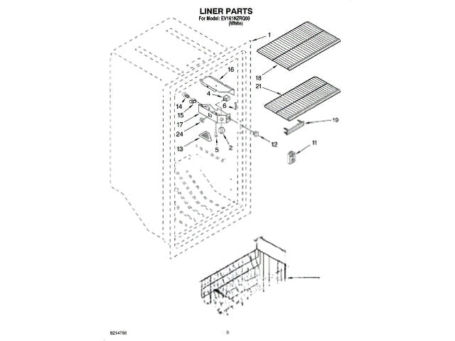 Whirlpool Freezer Wire Shelf 8210347