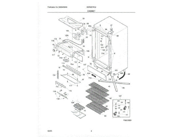 Frigidaire Freezer Cover-Blower 297014400