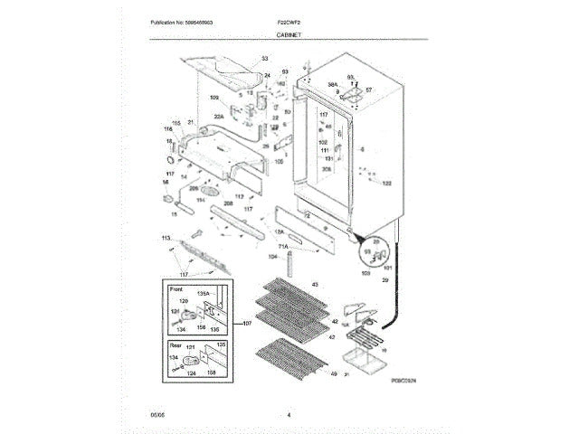 Frigidaire Freezer Support-Casters 216658101