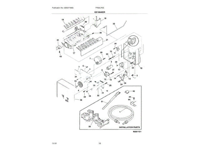 Frigidaire Freezer Support 5304456668