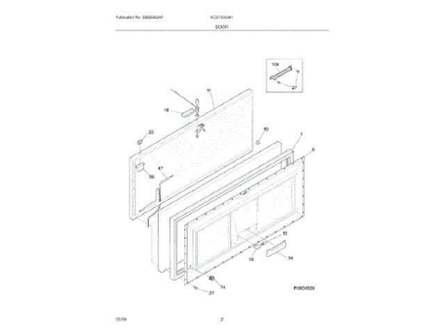 Frigidaire Freezer Lid 216129830