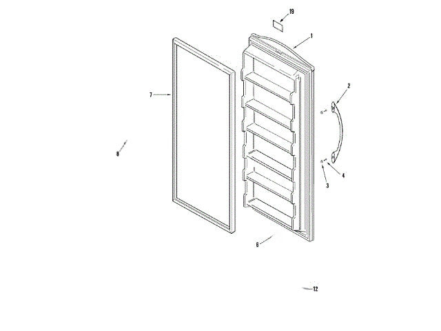 Whirlpool Freezer Door Assy., Frz. Foam 68001737