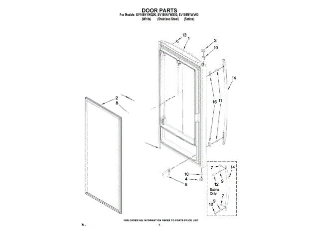 Whirlpool Freezer Door W10271516