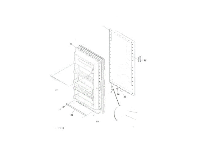 Frigidaire Freezer Outer Door Panel 297316300