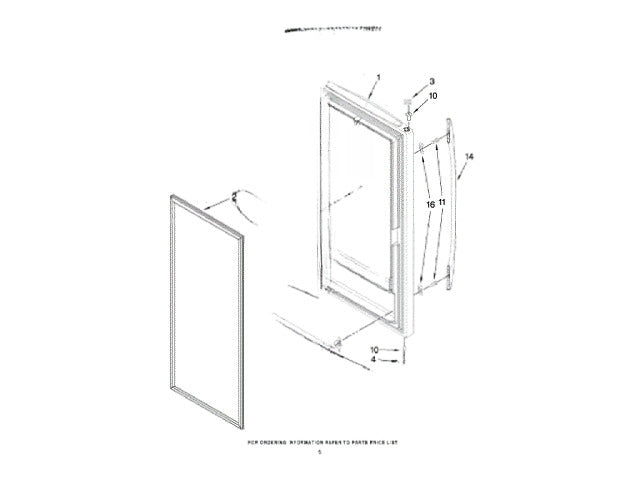 Whirlpool Freezer Door W10338072