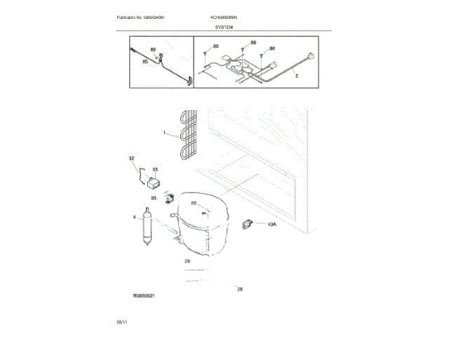 Frigidaire Freezer Screw 216050507