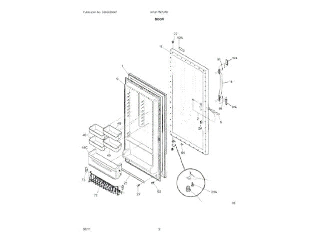 Frigidaire Freezer Panel 297352709
