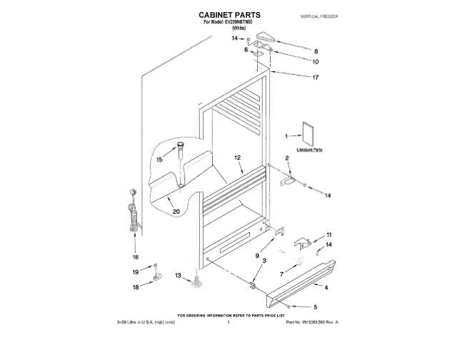 Whirlpool Freezer Door Hinge 4-82693-008