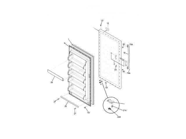 Frigidaire Freezer Handle 297437720