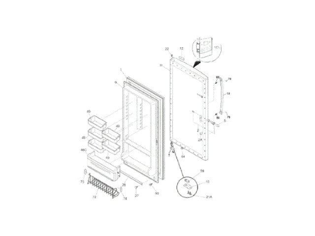 Frigidaire Freezer Handle 297437721