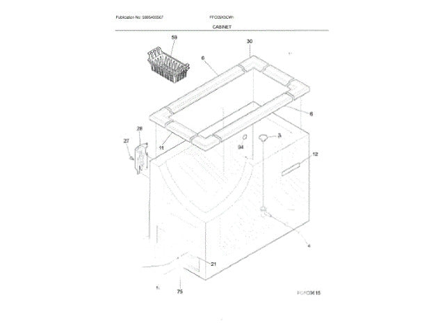 Frigidaire Freezer Lens`indicator `frost 216140400