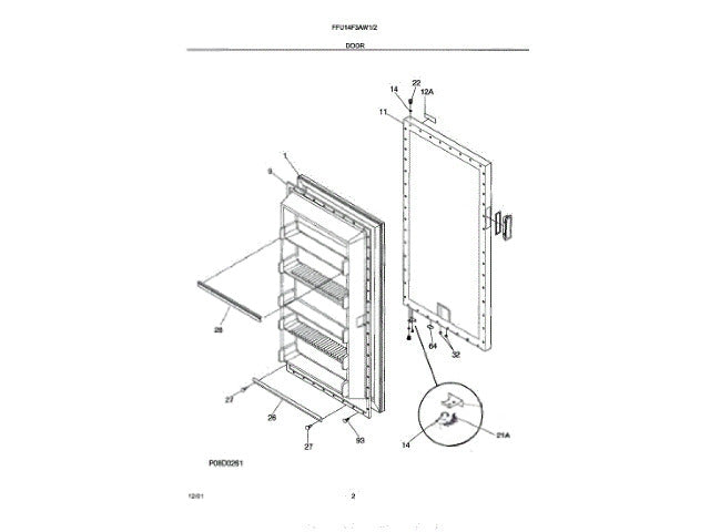 Frigidaire Freezer Panel-Inner Door, Frzr 216527618