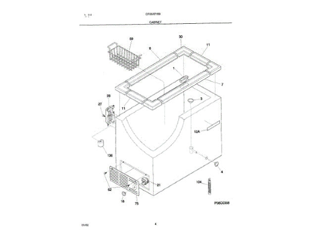 Frigidaire Freezer Caster 216621000