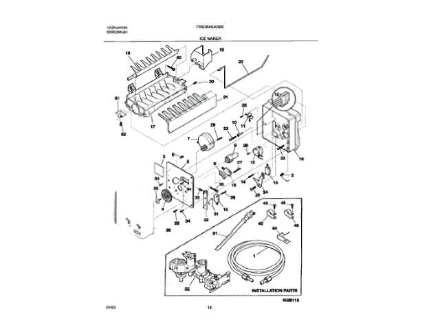 Frigidaire Freezer Icemaker Leveling Bracket 218721500