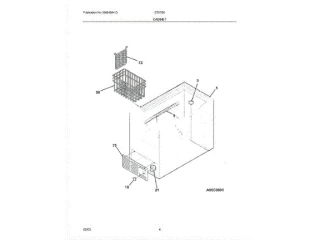 Frigidaire Freezer Track-Basket 216654200