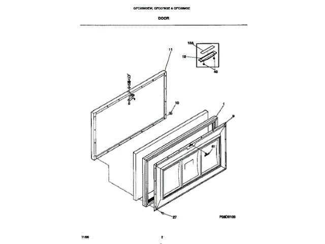 Frigidaire Freezer Panel-Outer Lid 5303925166