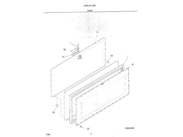Frigidaire Freezer Lid 216113110